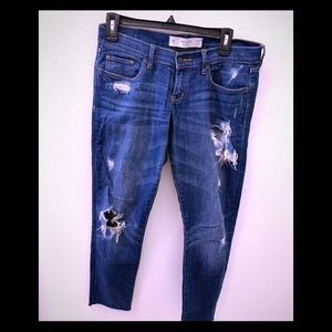 Distressed jeans